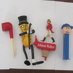 Plastic Toys Collectibles Mr Peanuts and 3 Others